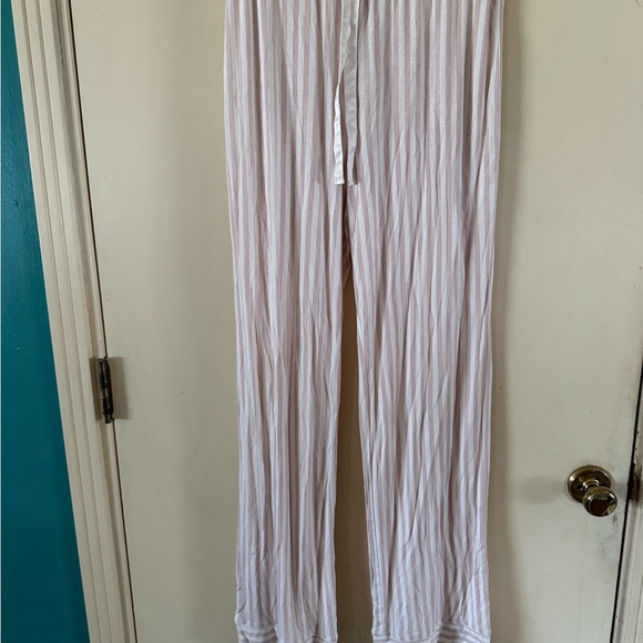 Stars Above Pink Striped Pajama Set with Feather Trim - Picture 2 of 7